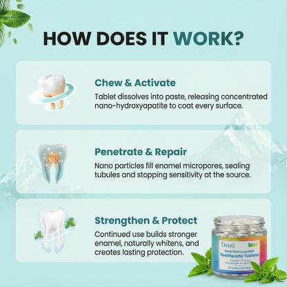Dentì Nano-Hydroxyapatite Toothpaste Tablets
